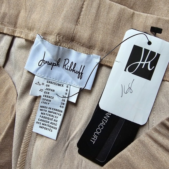 Joseph Ribkoff Pants Womens Size 6 Beige‎ Amelia Crop Tapered Pull On - Picture 5 of 14